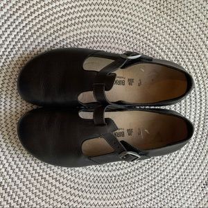 Birkenstock Sweet Mary Janes Black Leather size 39